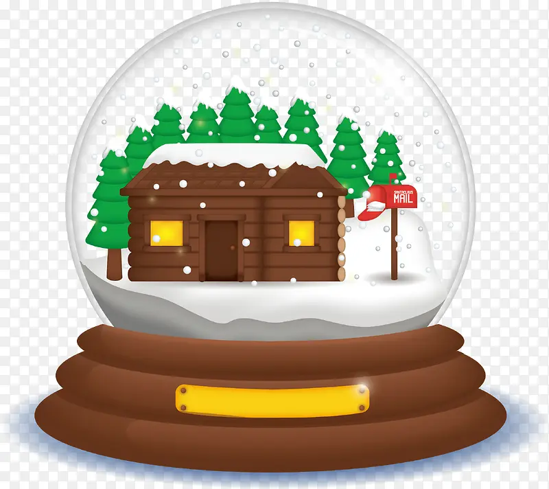美丽的小木屋圣诞水晶球