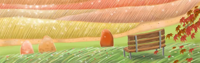 手绘唯美插画banner壁纸