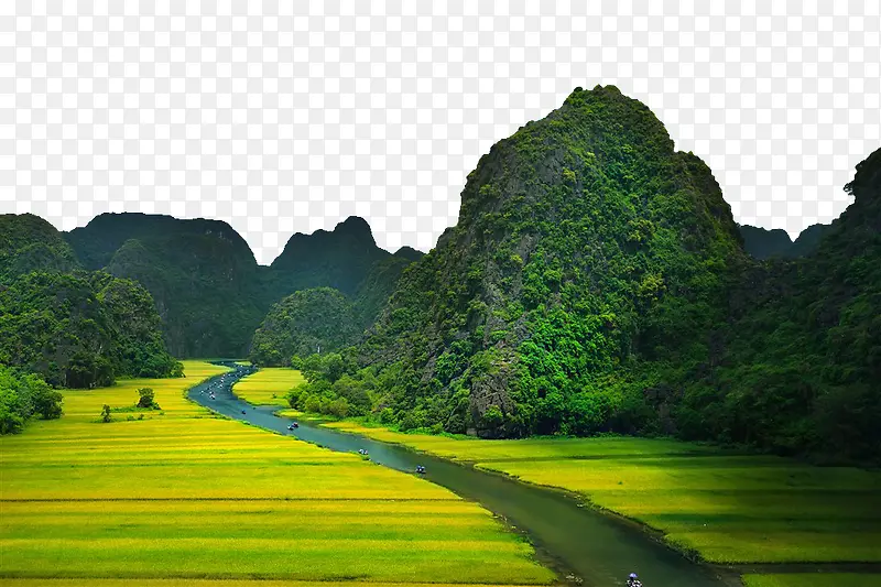 泰国山水田园景色