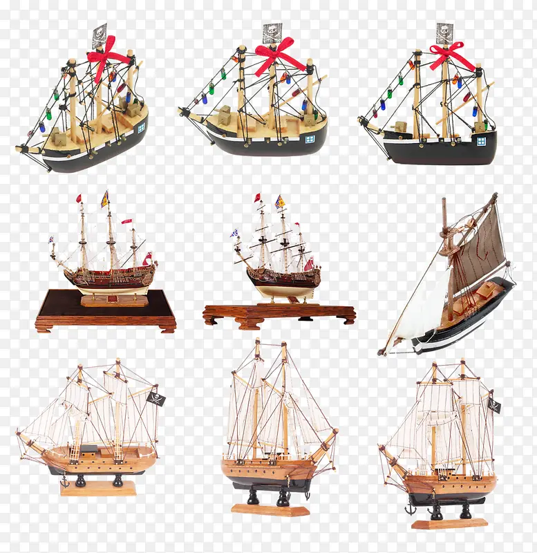 帆船模型免扣素材