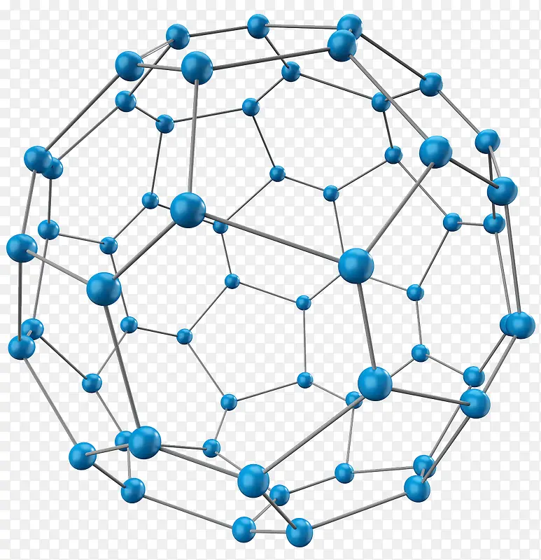 蓝色纳米分子