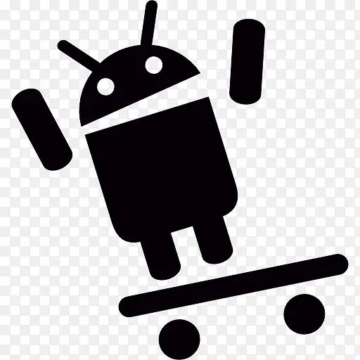 Android在倾斜的滑板图标