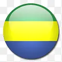 加蓬国旗国圆形世界旗