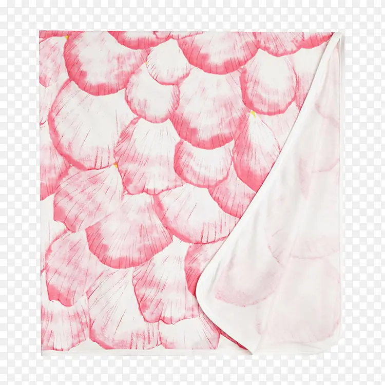 Sapling粉色玫瑰花瓣双面抱毯