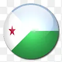 吉布提国旗国圆形世界旗
