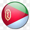 厄立特里亚国旗国圆形世界旗