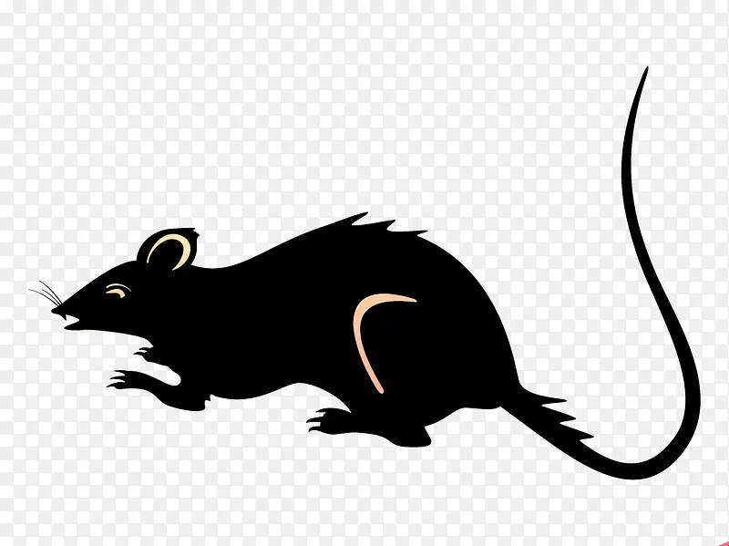黑色老鼠简笔画