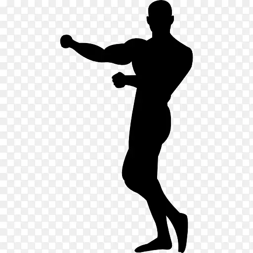 体操运动员的肌肉轮廓显示图标