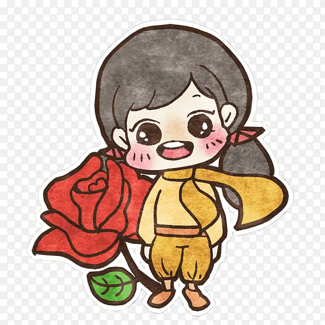 可爱卡通玫瑰花