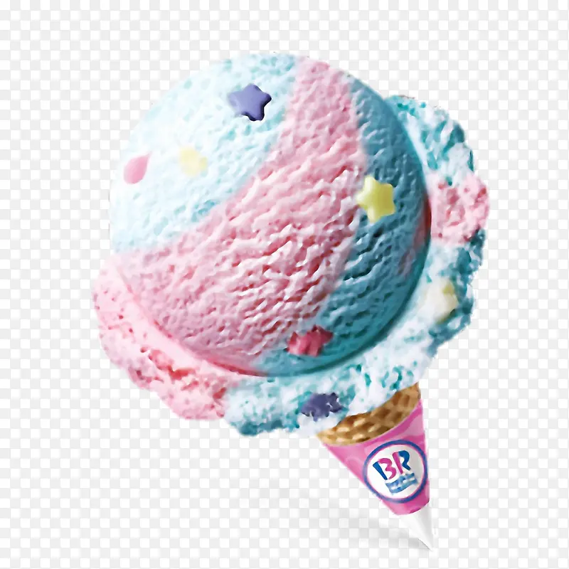 粉色星星装饰冰淇淋球