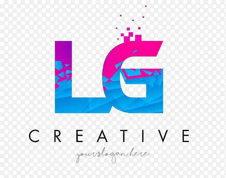 免抠彩色创意LG品牌logo