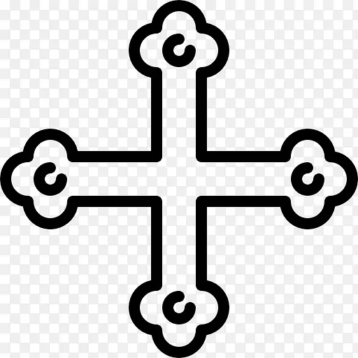 金属十字图标