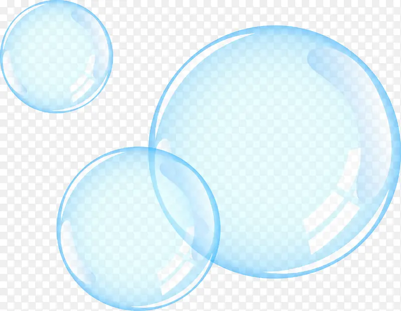 透明矢量氧气泡泡