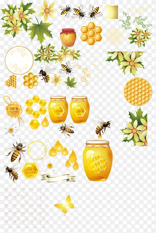 蜜蜂蜂蜜系列装饰