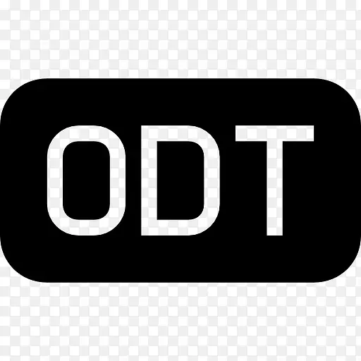 ODT文件黑色圆角矩形界面符号图标