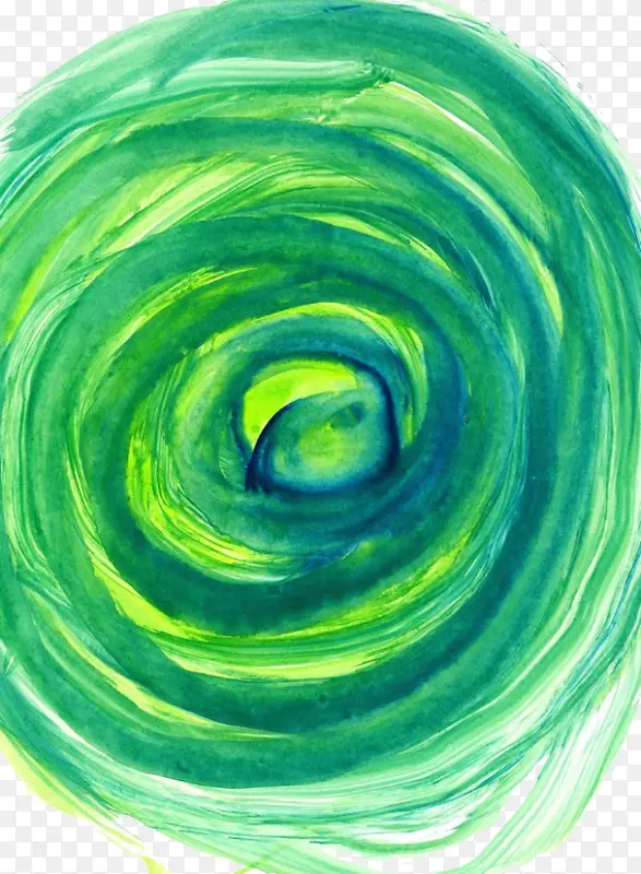 绿色油画旋涡