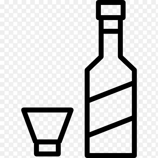 酒瓶和小玻璃图标