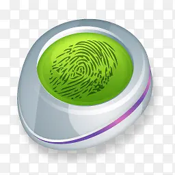 绿色指纹识别器图标