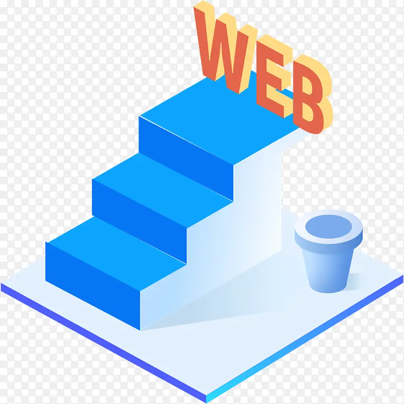 web设计2.5d扁平插画icon
