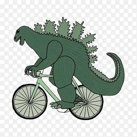 恐龙骑自行车