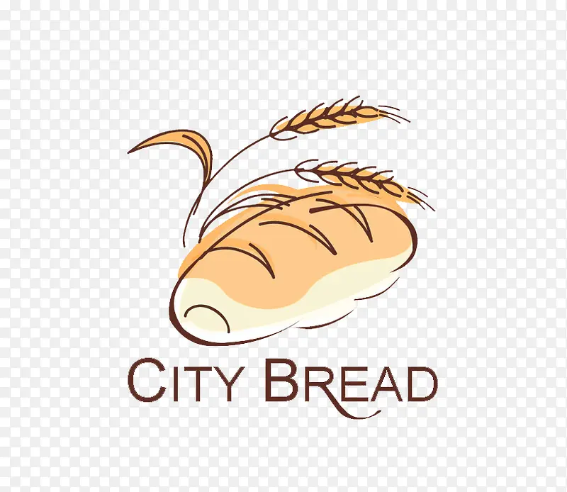 面包麦子图案免抠素材
