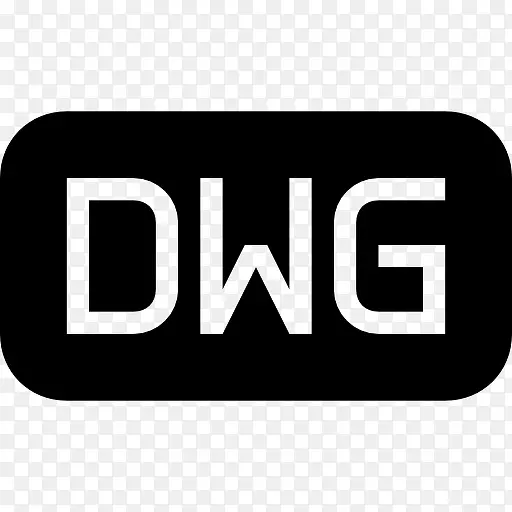DWG文件的黑色圆角矩形界面符号图标