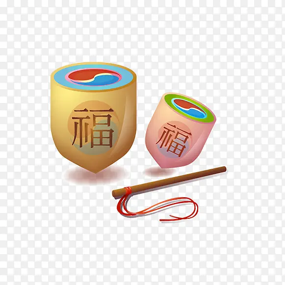 中国风节日陀螺玩具