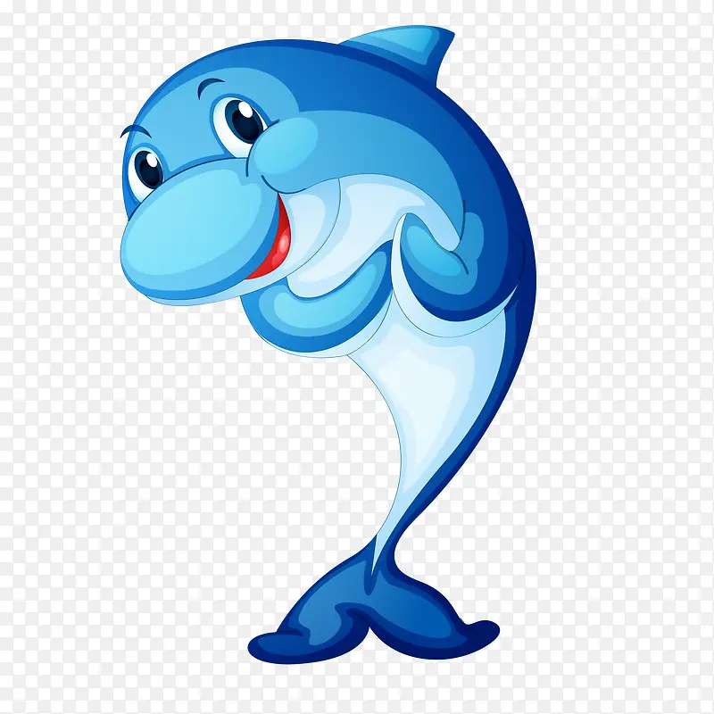蓝色海豚动物设计