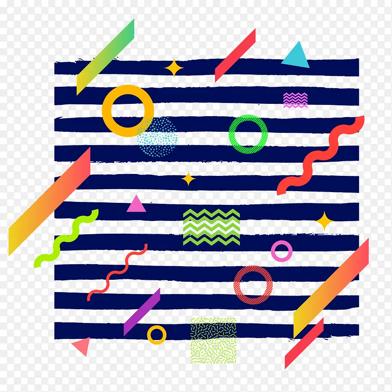 时尚动感潮流点线面素材