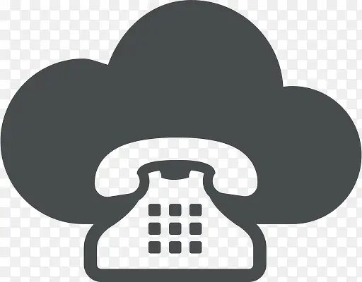云云计算通信复古电话云计算