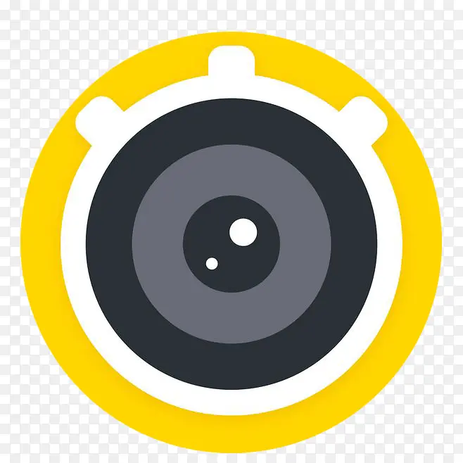 黄色手绘秒拍视频logo