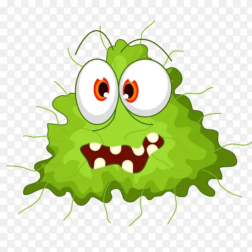 绿色病菌卡通图