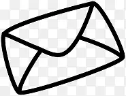 黑色线条信封邮件装饰元素