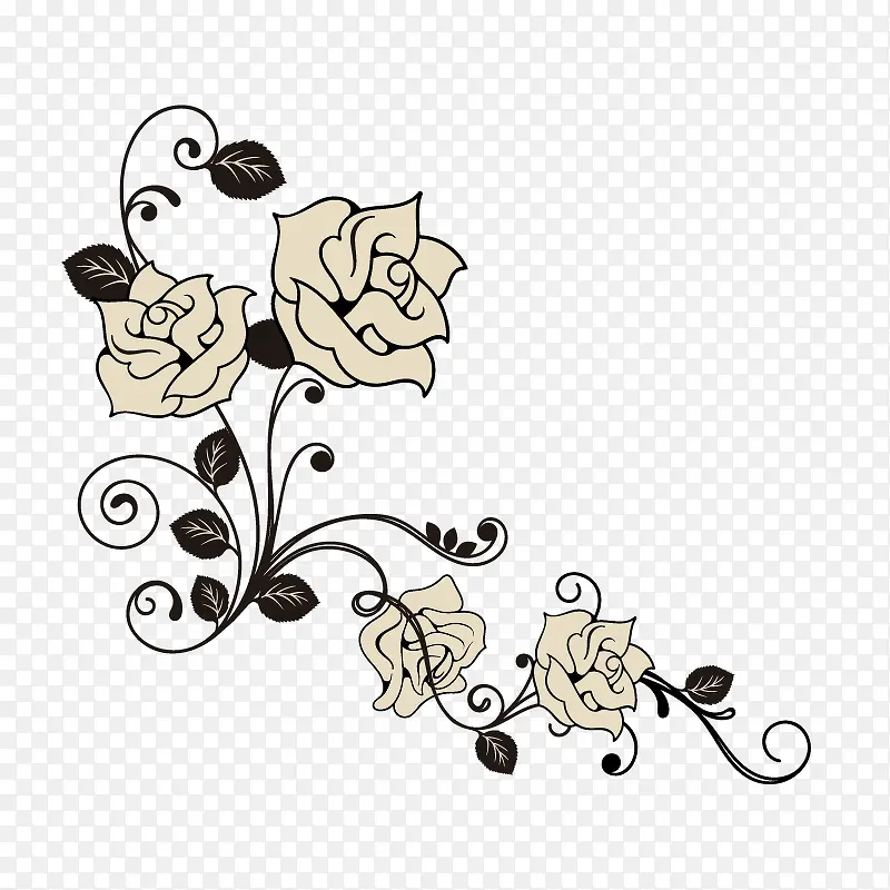 灰色玫瑰花束装饰
