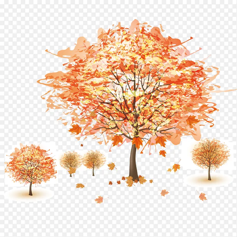 美丽的秋天树背景