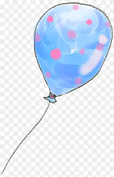 卡通涂鸦颜色蓝色气球