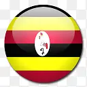乌干达国旗国圆形世界旗