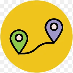 旅游卡通可爱图片 地图图标
