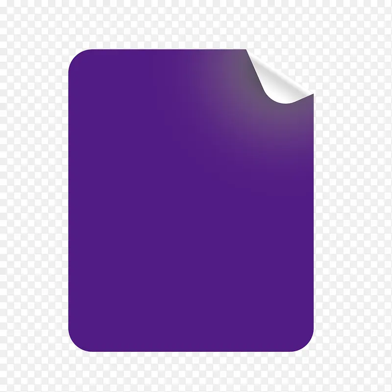矢量紫色矩形立体背胶贴纸