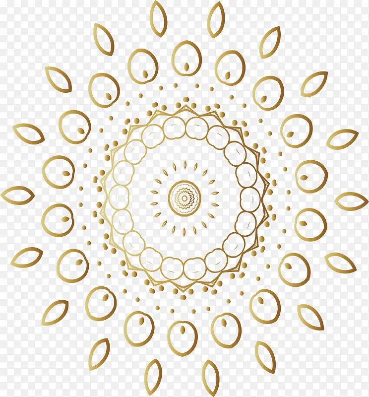 金色宗教花纹