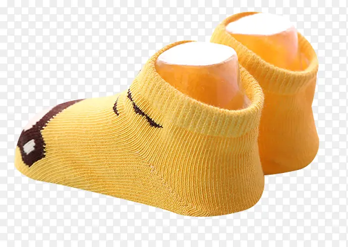 黄色儿童棉袜