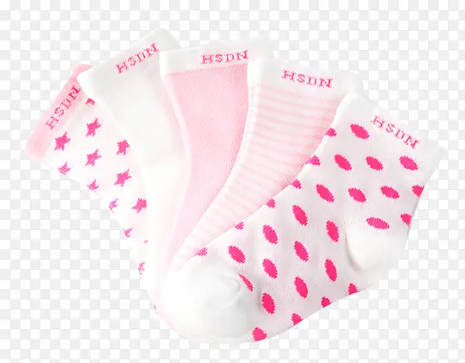 白色粉色宝宝袜子