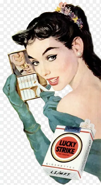 香烟海报抽烟女子