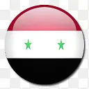 叙利亚国旗国圆形世界旗