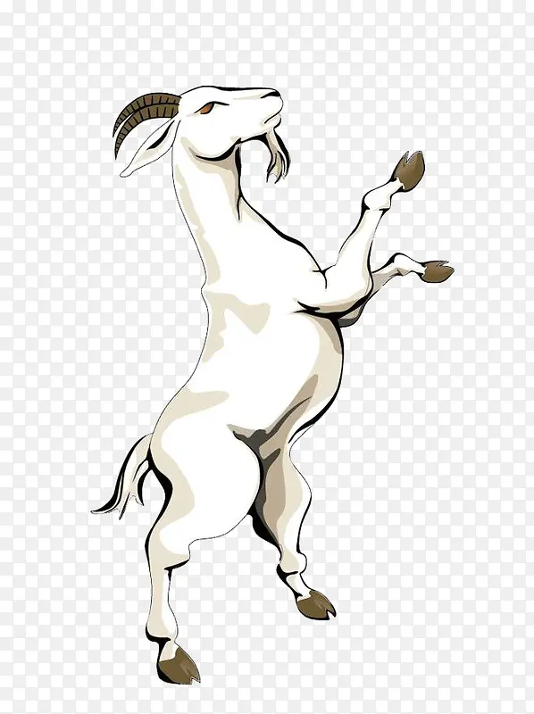 手绘山羊