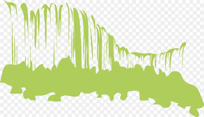绿色瀑布