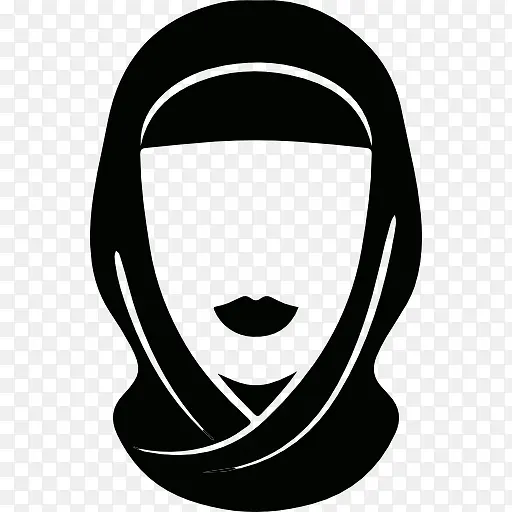 阿拉伯女人的头巾图标