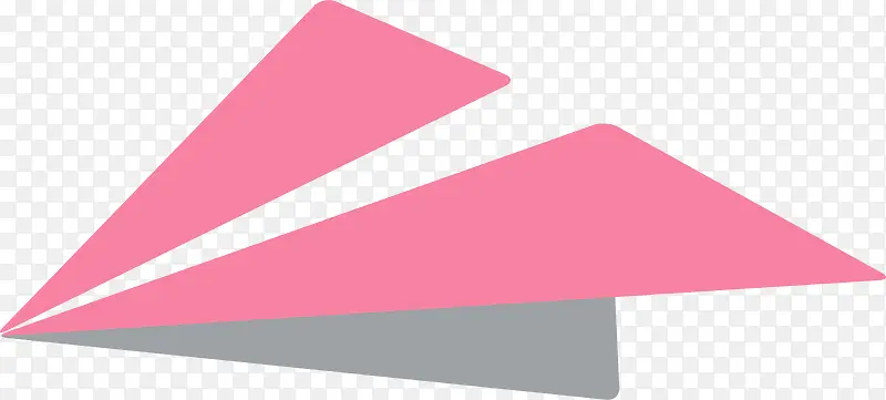 粉红色纸飞机装饰卡通