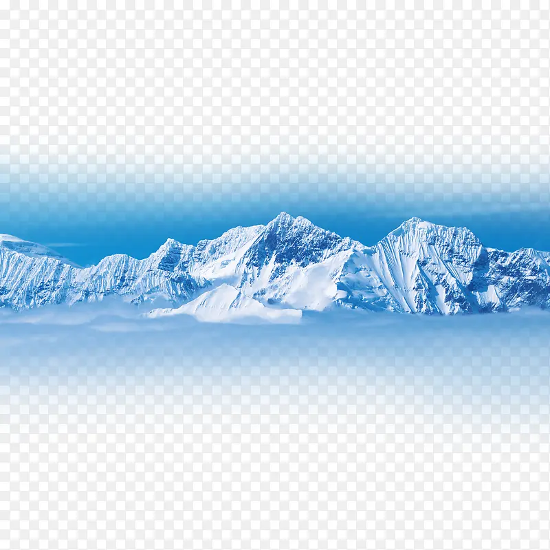 白雪皑皑的阿尔卑斯山