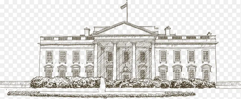 素描美国白宫